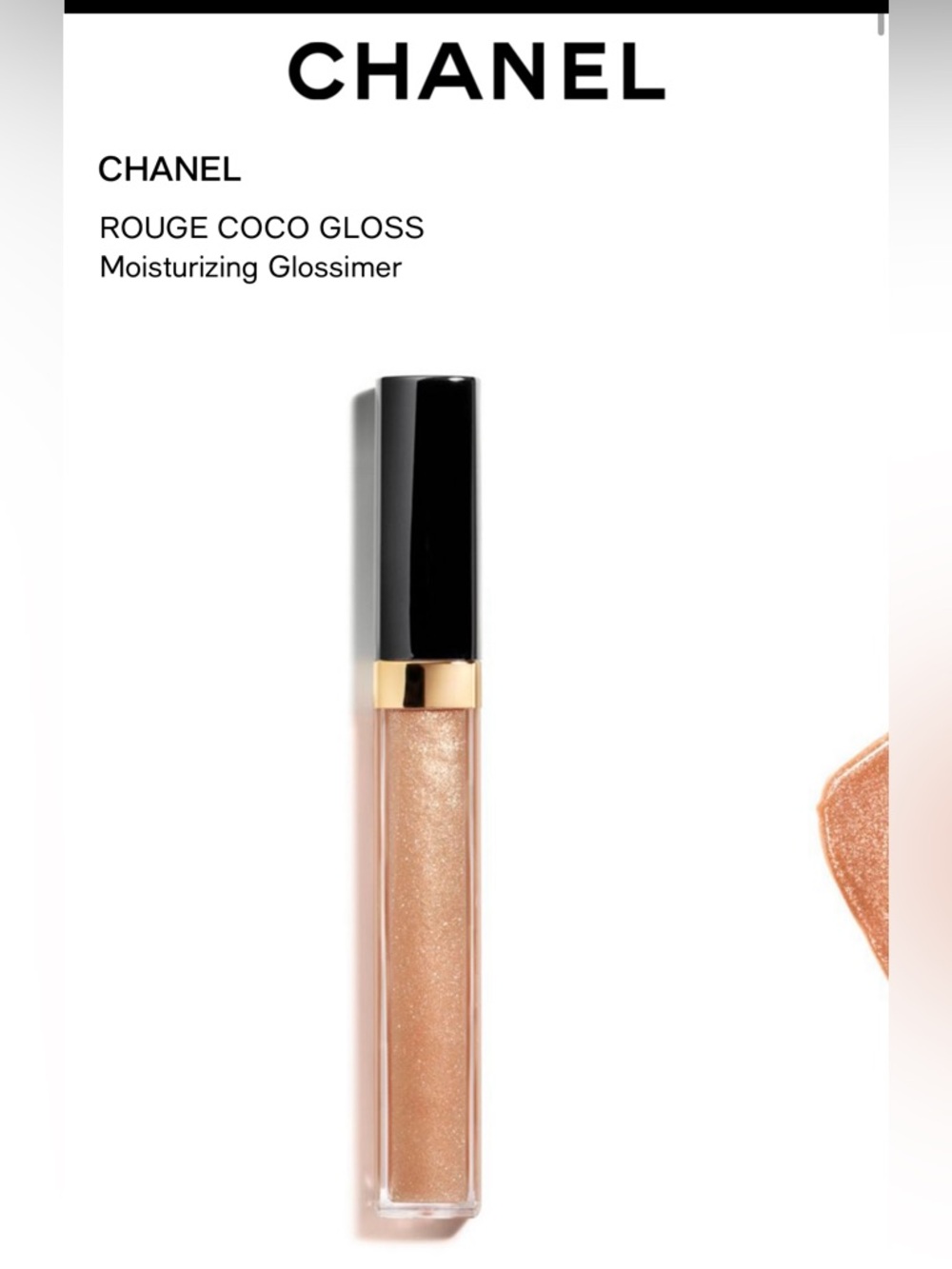 CHANEL Rouge Coco Gloss Moisturizing Glossimer in 712 Melted Honey
